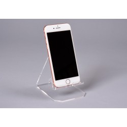 Support smartphone en plexiglas incolore 3 mm.