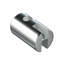 Support Simple Panneau ALTUMIS - Pour Panneaux Jusqu'à 6mm D'épaisseur, Aluminium Anodisé, Fixation Câble Ø1.5mm, Diamètre 18mm