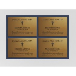 Support de plaque en mélaminé bleu nuit (pour 4 plaques 30 x 20 cm).