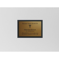 Support de plaque en mélaminé gris acier (pour 1 plaque 30 x 20 cm).