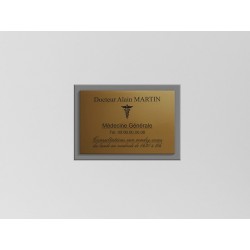 Support de plaque en mélaminé gris (pour 1 plaque 30 x 20 cm).