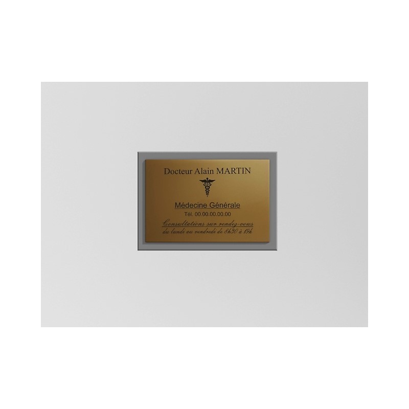 Support de plaque en mélaminé gris (pour 1 plaque 30 x 20 cm).