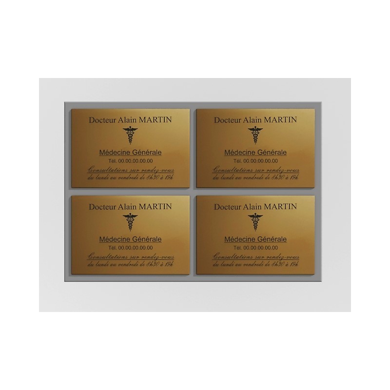 Support de plaque en mélaminé gris (pour 4 plaques 30 x 20 cm).